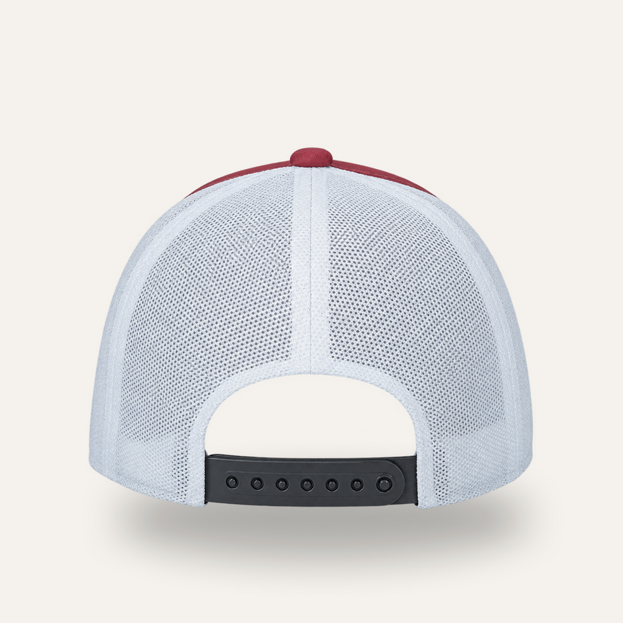 Burgundy/White | back view | BN0035M